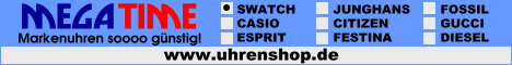 UHRENSHOP Megatime - Uhren von Tommy Hilfiger, Casio, Swatch, Fossi...