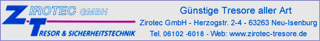 Zirotec Tresore. Wertschutzschränke, Datensicherungsschränke, Tresortransporte